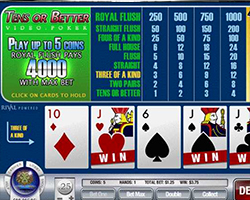 Tens or Better Video Poker